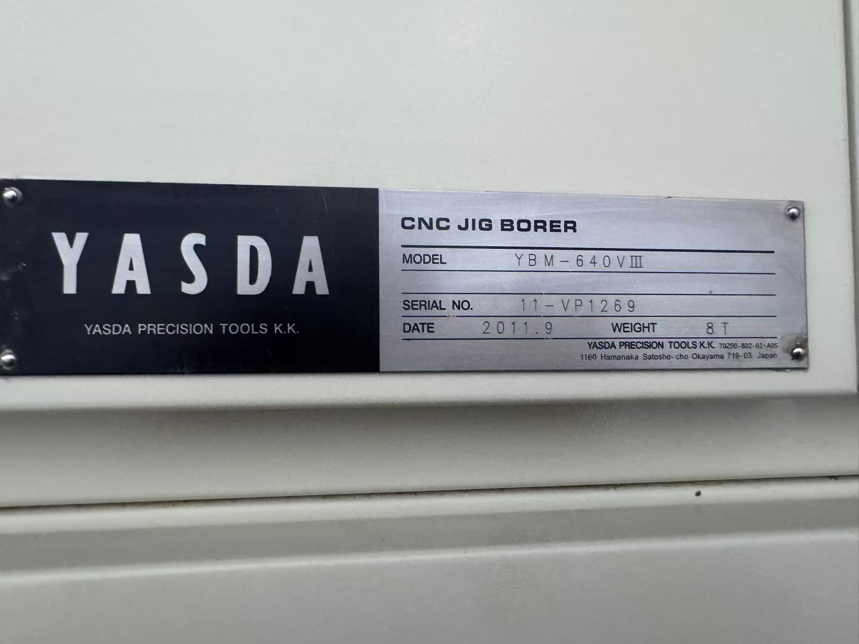 Used YASDA YBM-640V Ver. III