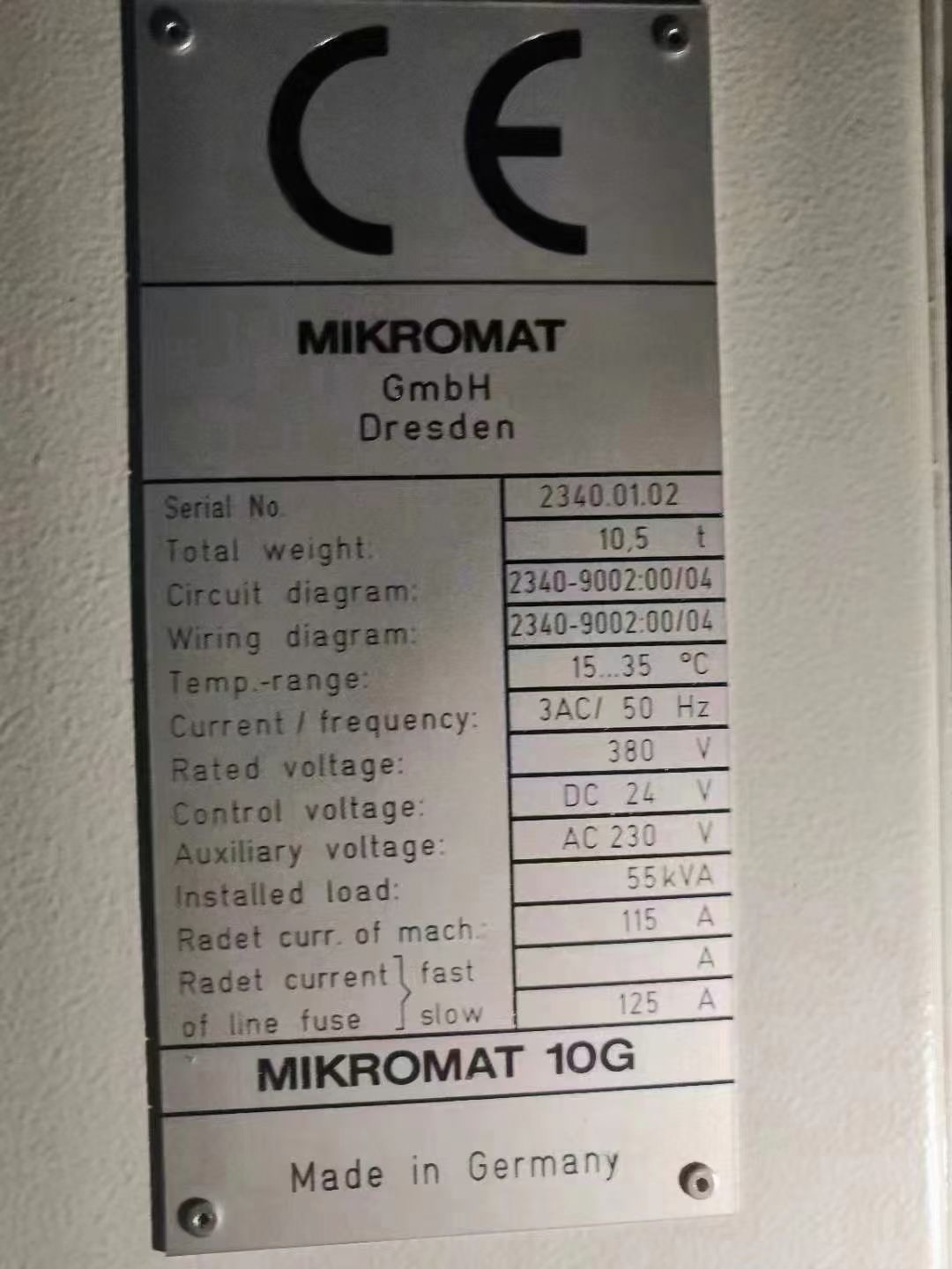 MIKROMAT 10G