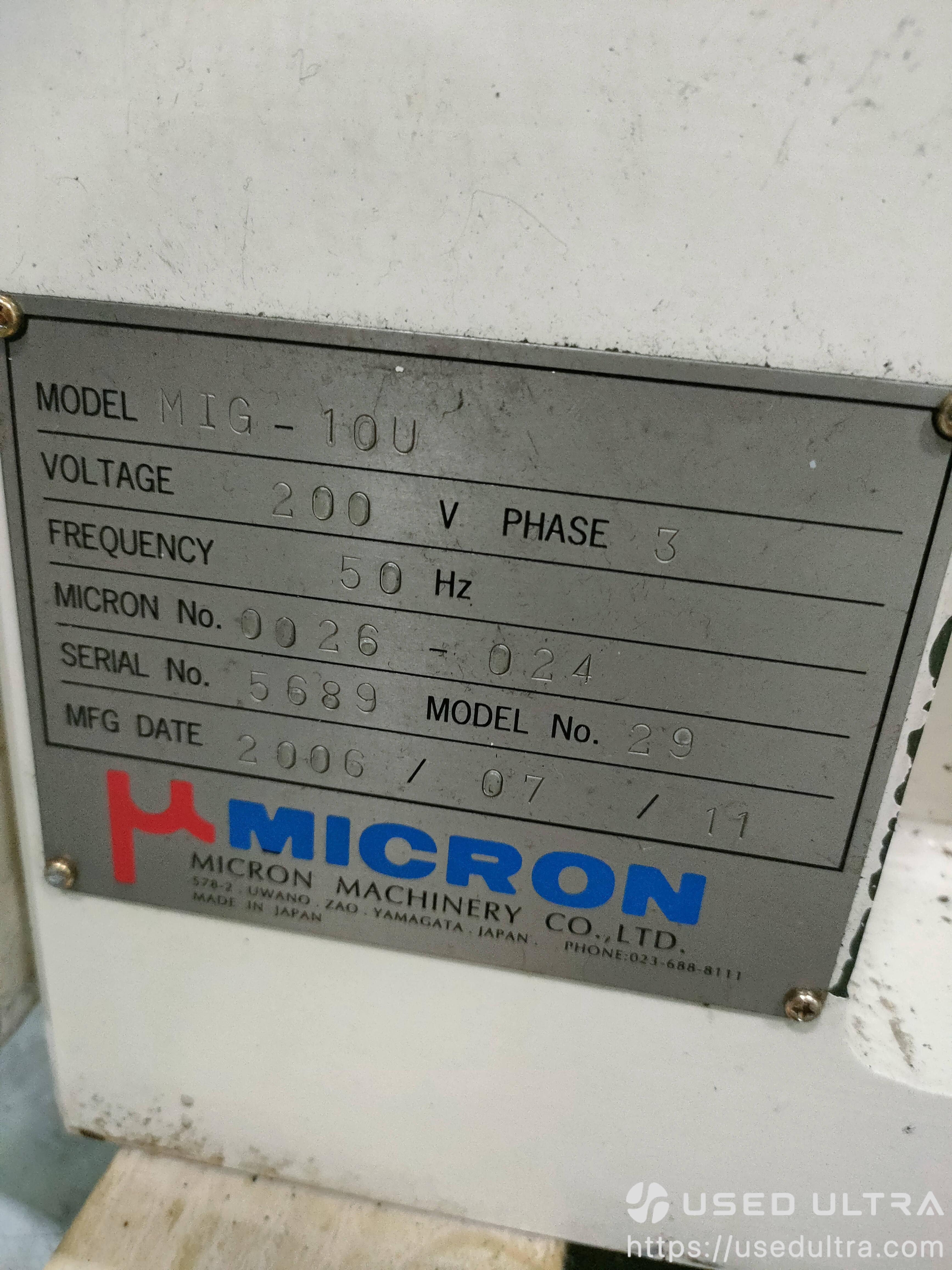 Used MICRON MIG-10U